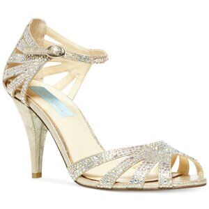 NWOB Blue by Betsey Johnson SB Sweet Rhinestone Heels